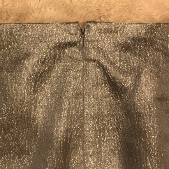Ann Taylor metallic silk blend skirt Size 4 - Picture 4 of 4